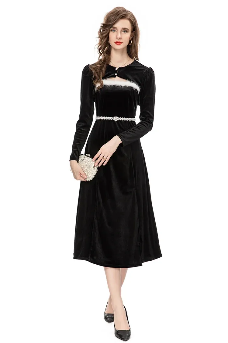 Sarai Velvet Dress Short Coats 2 Piece Set