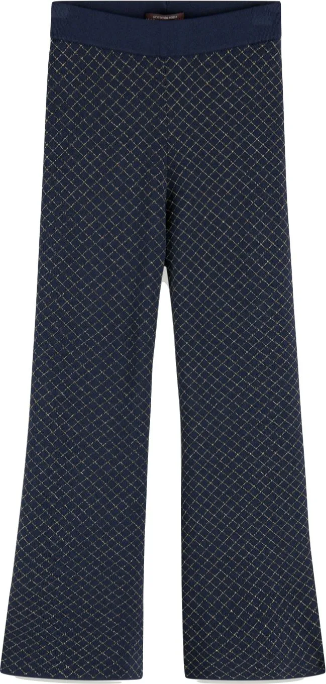 Scotch R' Belle Knitted Flare Pant with Gold Check