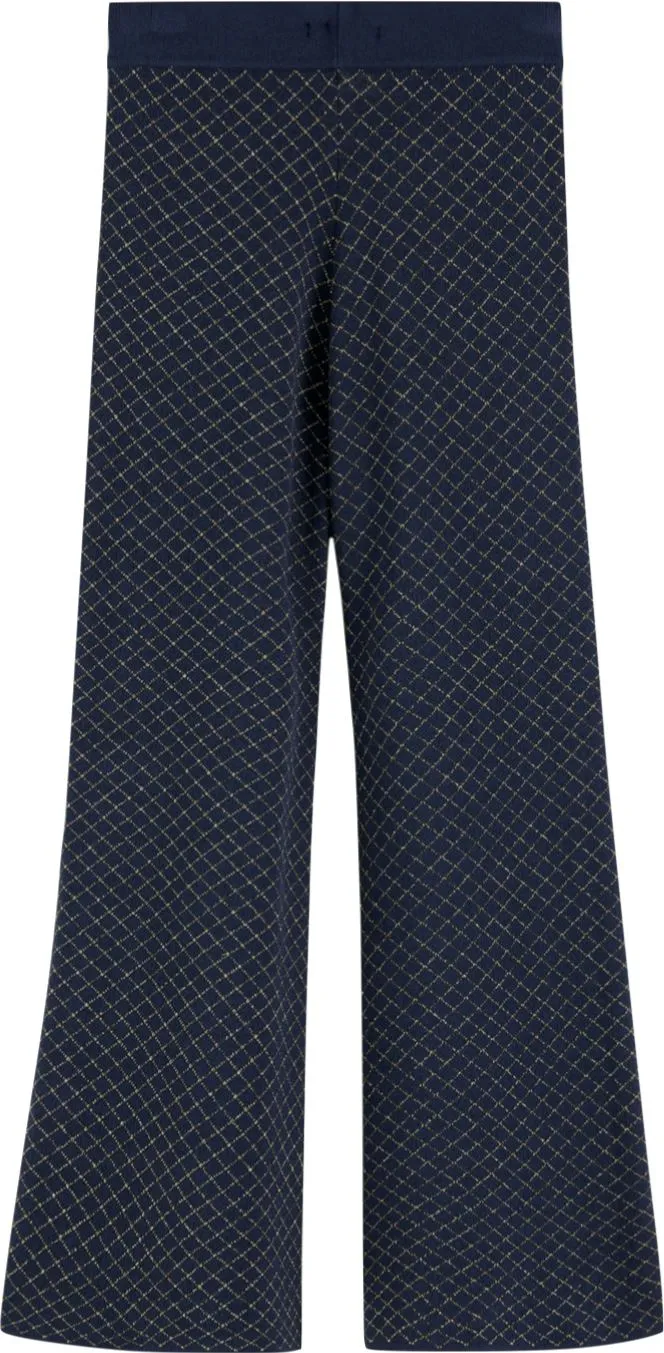 Scotch R' Belle Knitted Flare Pant with Gold Check