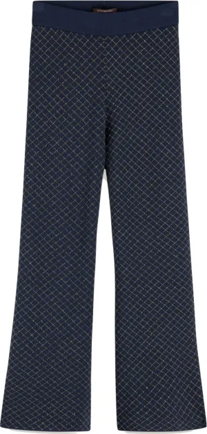 Scotch R' Belle Knitted Flare Pant with Gold Check