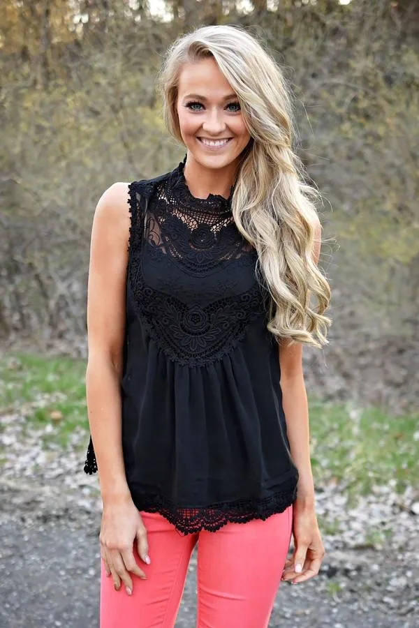 Secret Keeper Top ~ Black