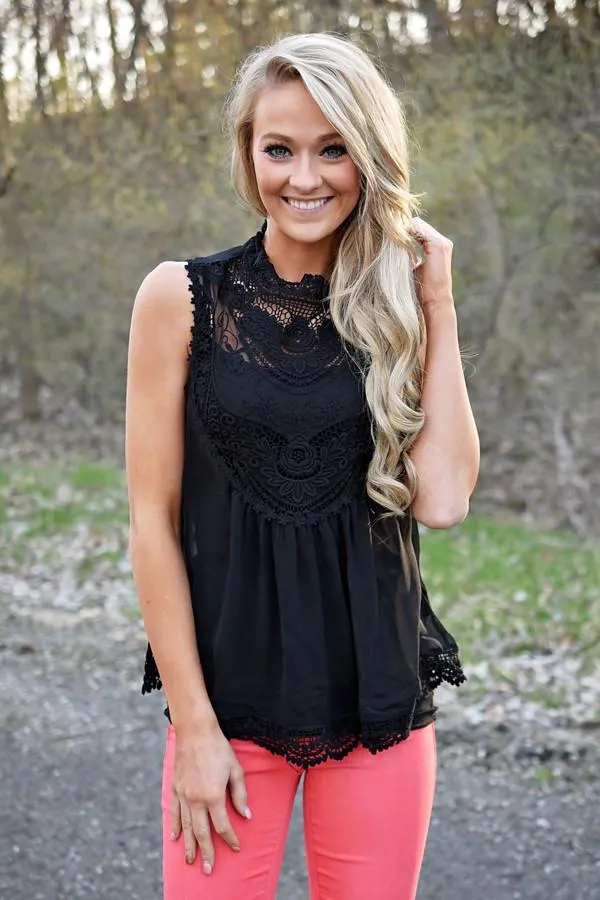 Secret Keeper Top ~ Black