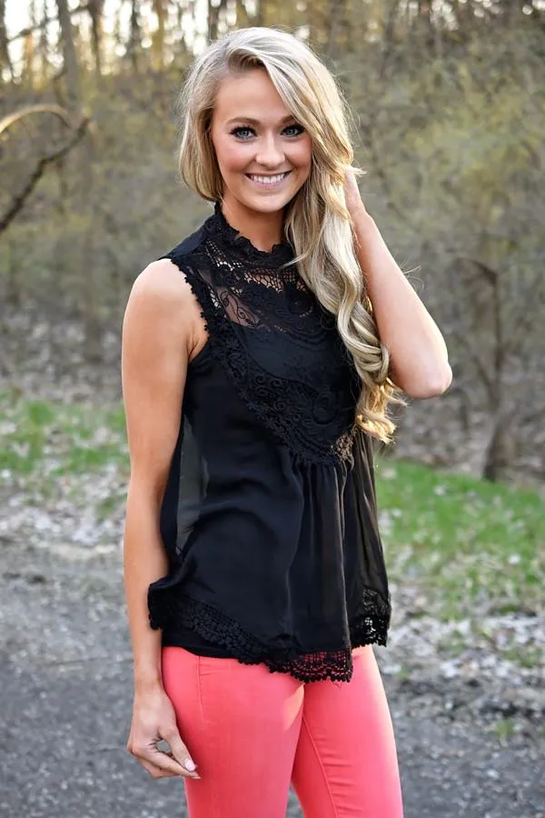 Secret Keeper Top ~ Black