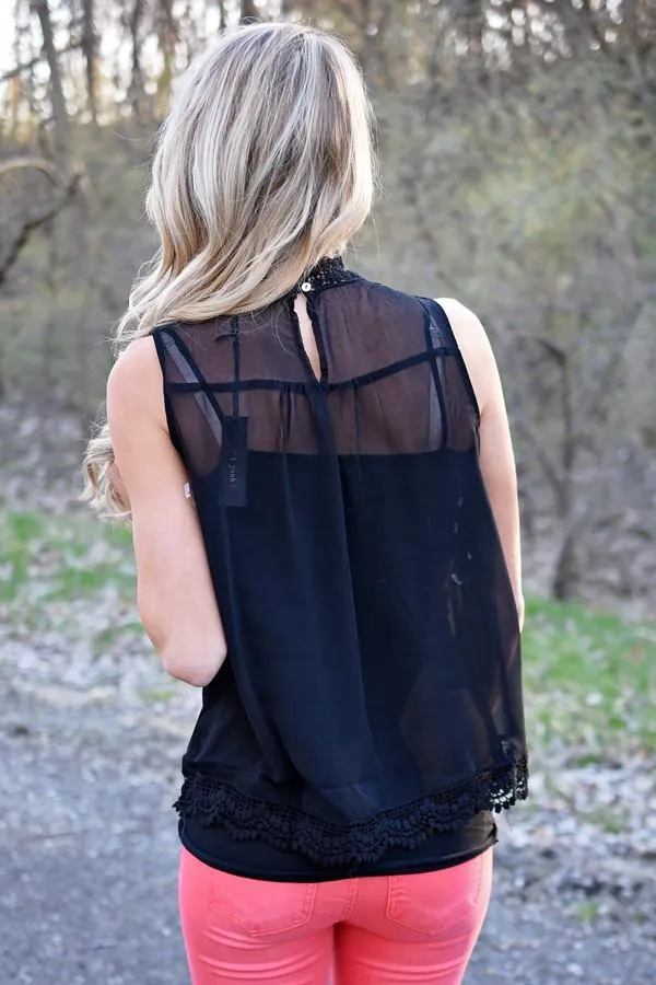 Secret Keeper Top ~ Black