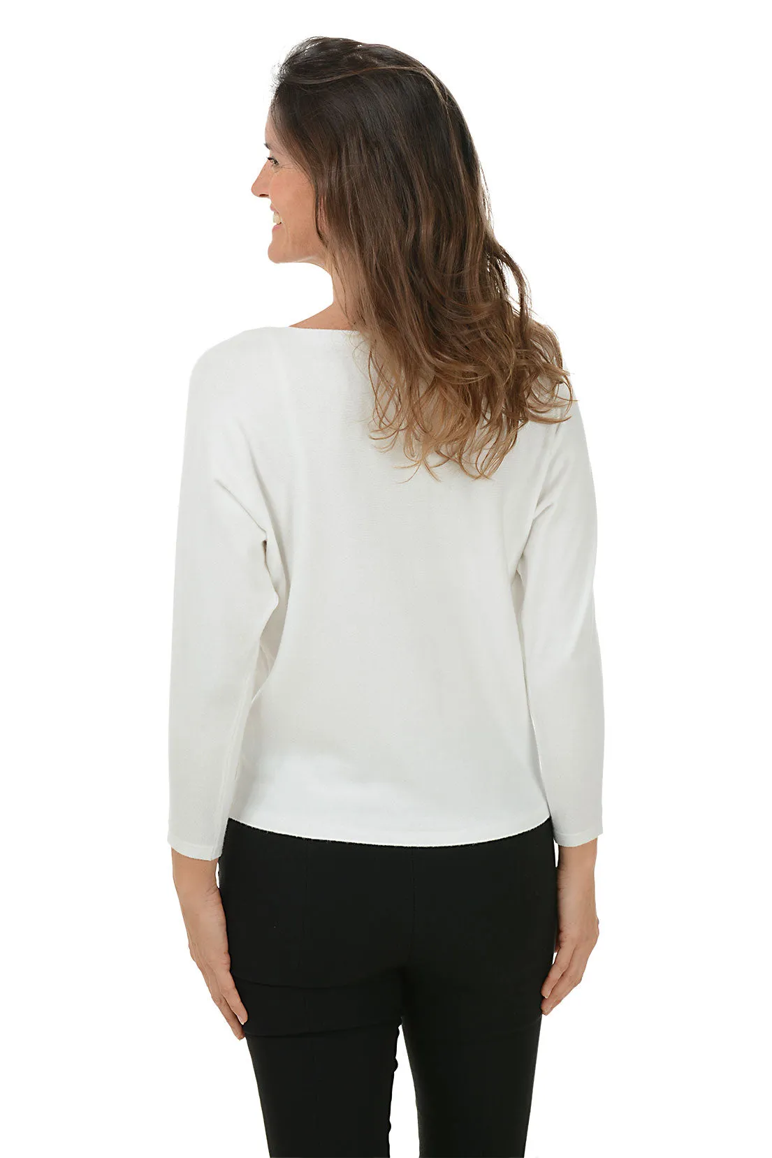 Sequined Palm Tree Dolman Sleeve Sweater