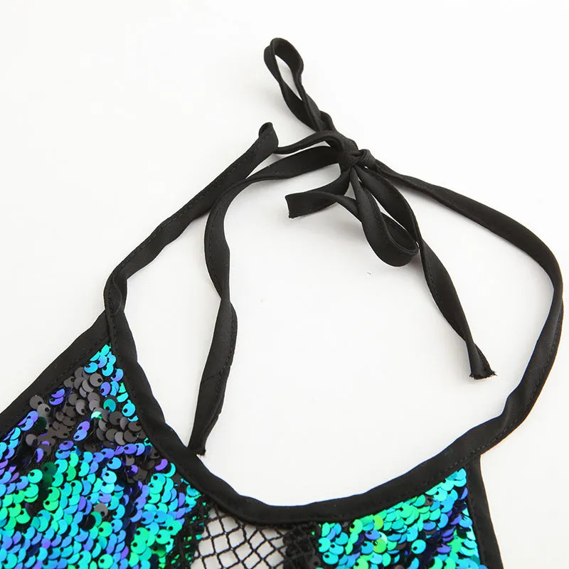 Sexy Halter Sequined Top
