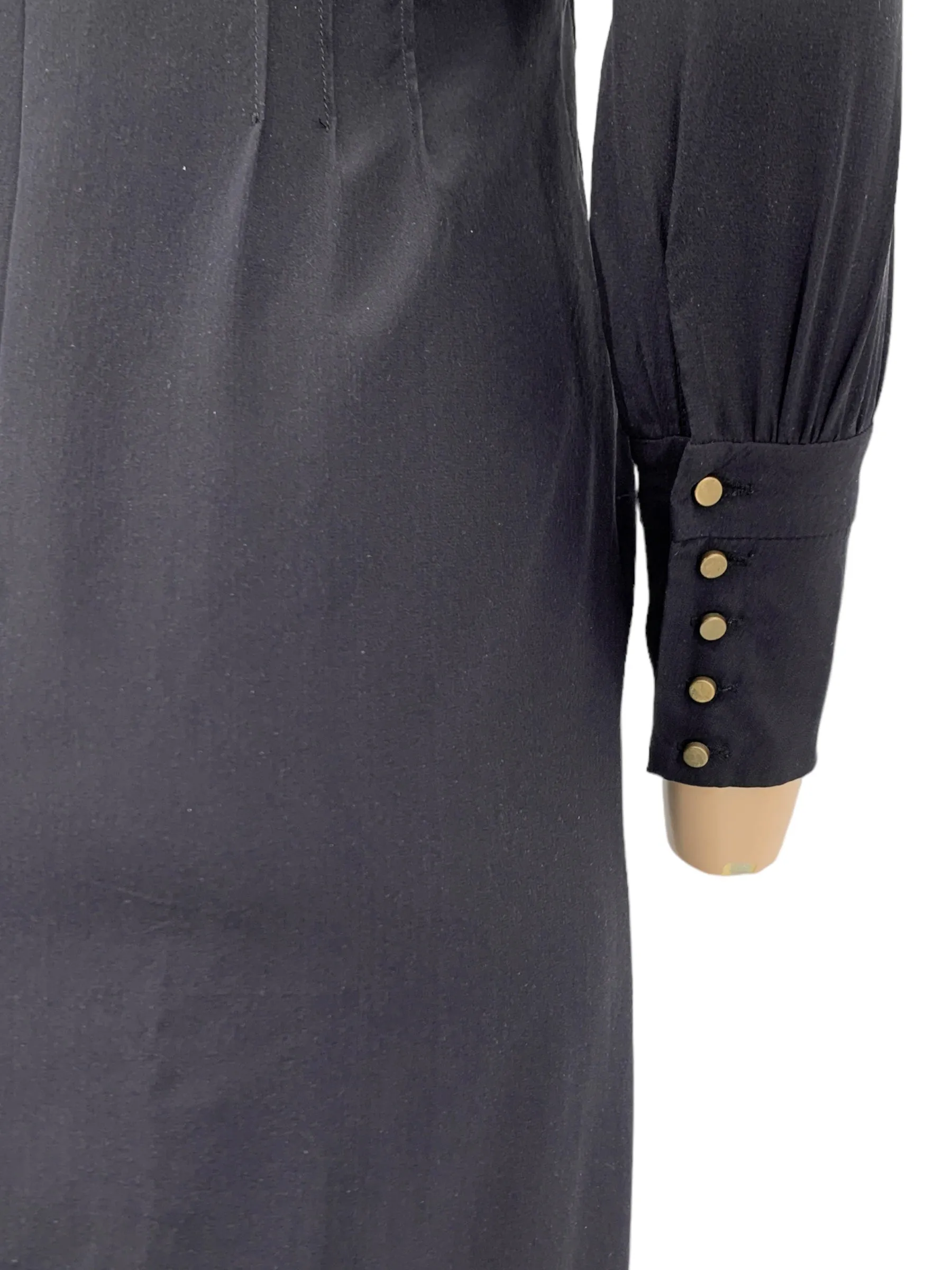 Silk Crepe Shirt Dress Midi - MADE TO ORDER