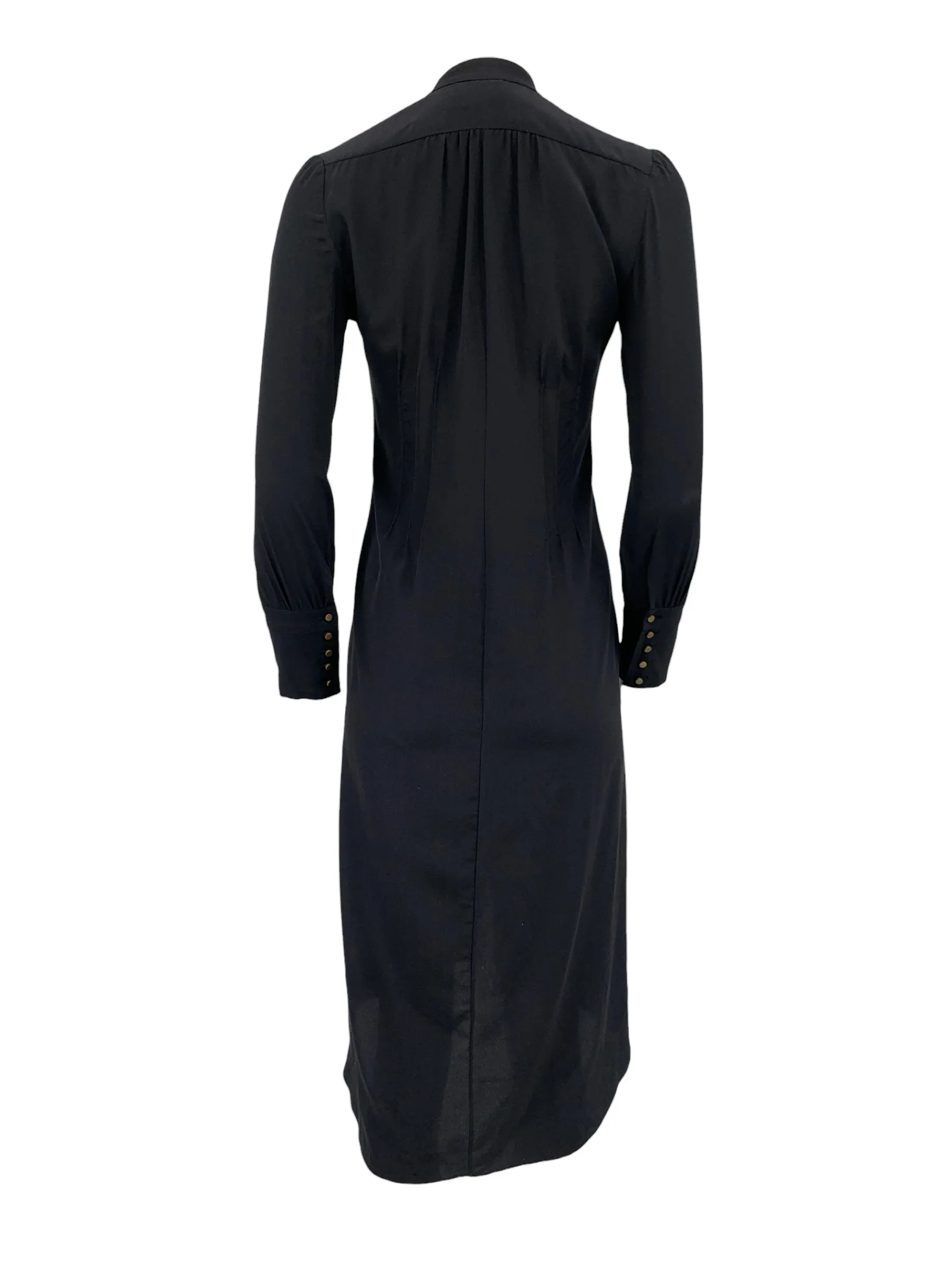 Silk Crepe Shirt Dress Midi - MADE TO ORDER