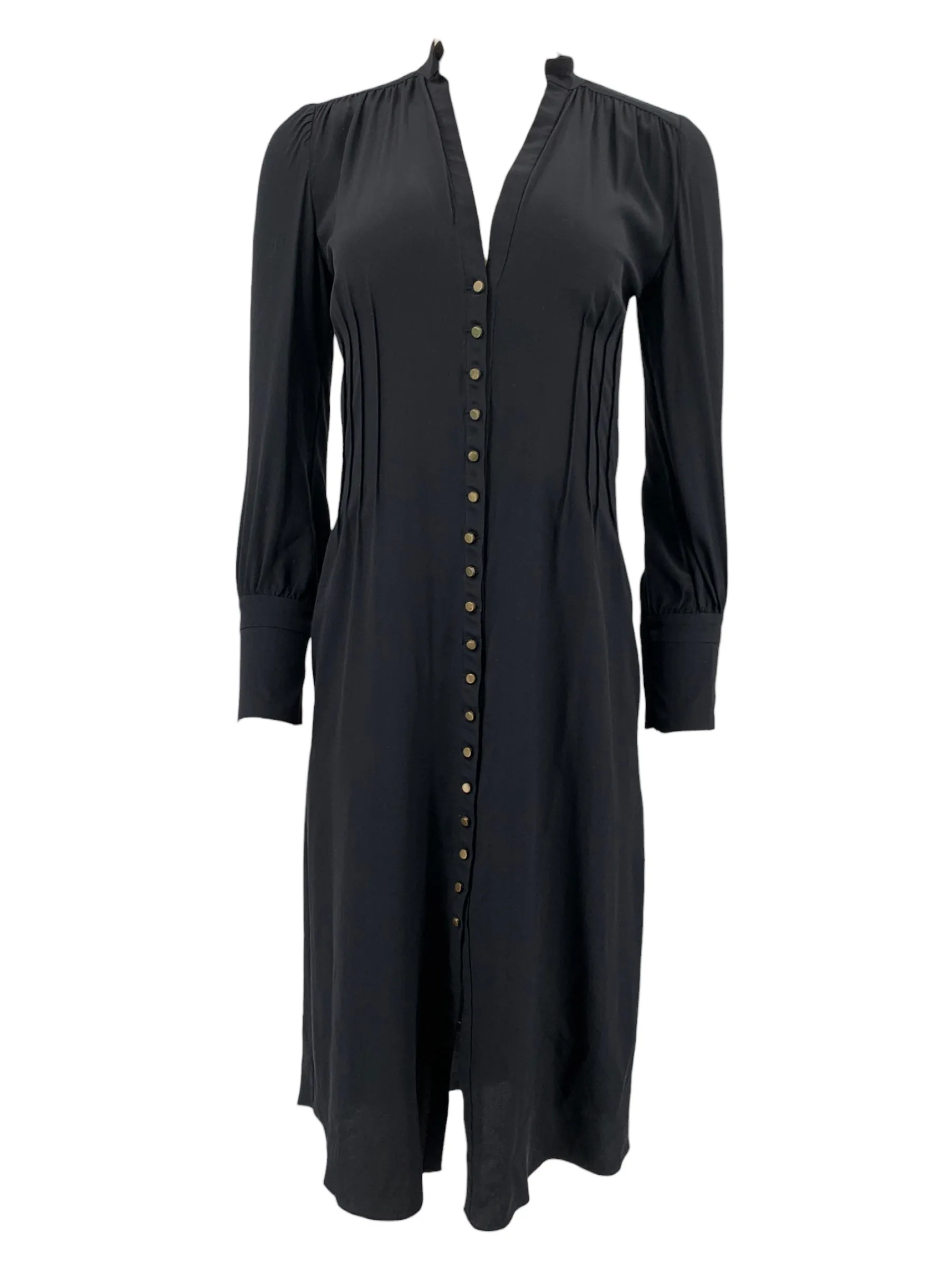 Silk Crepe Shirt Dress Midi - MADE TO ORDER
