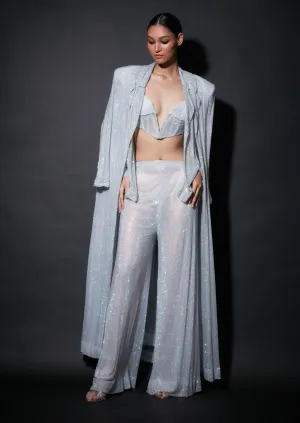 Silver Crystal corset and jacket set