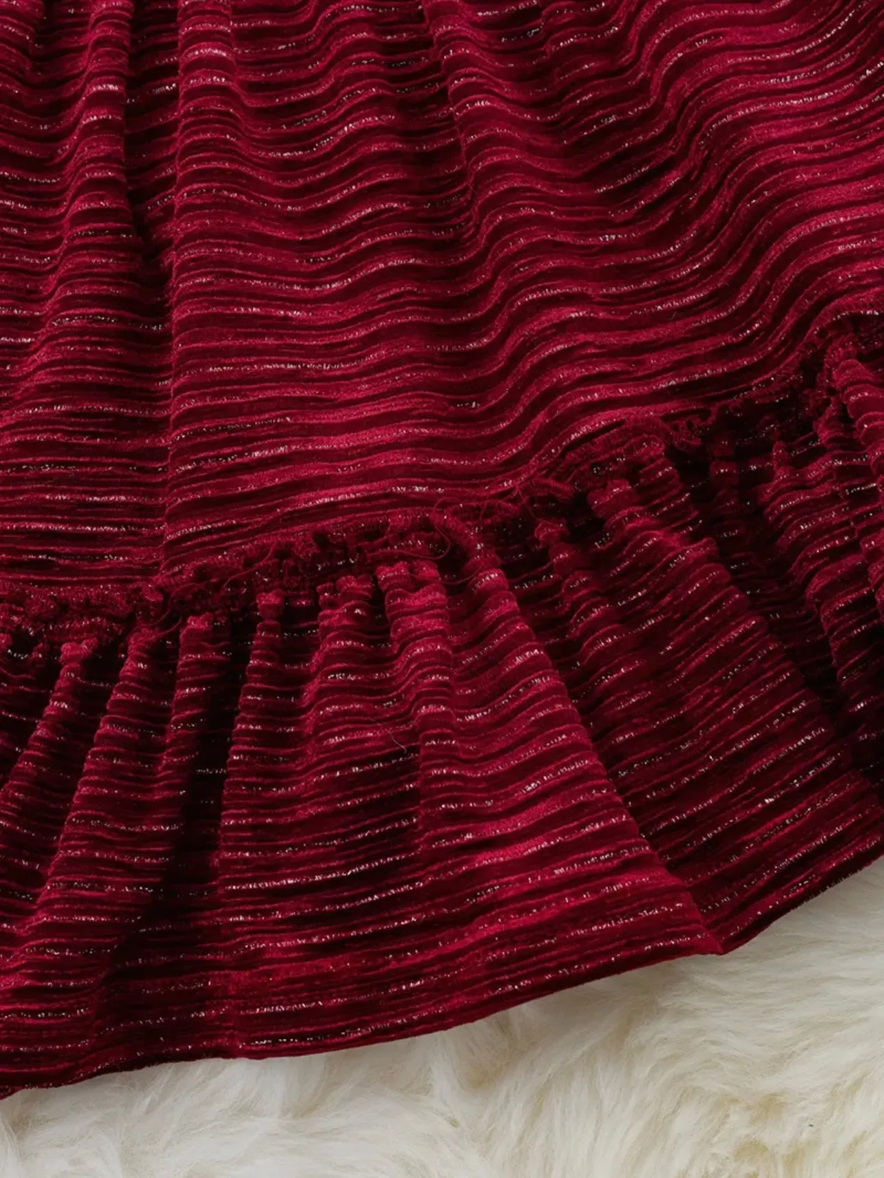 Simply Darling Dress Kids: Burgundy