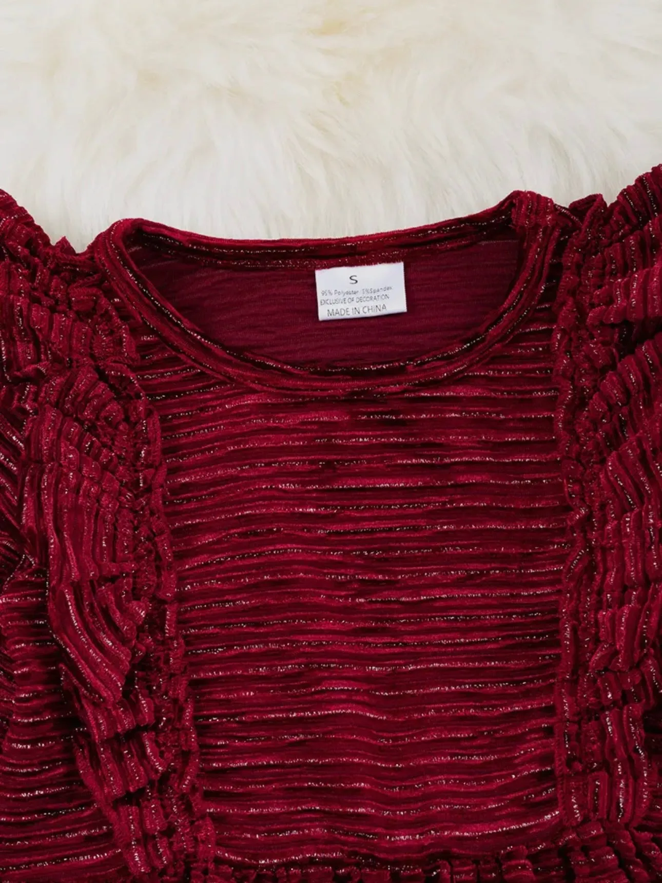 Simply Darling Dress Kids: Burgundy