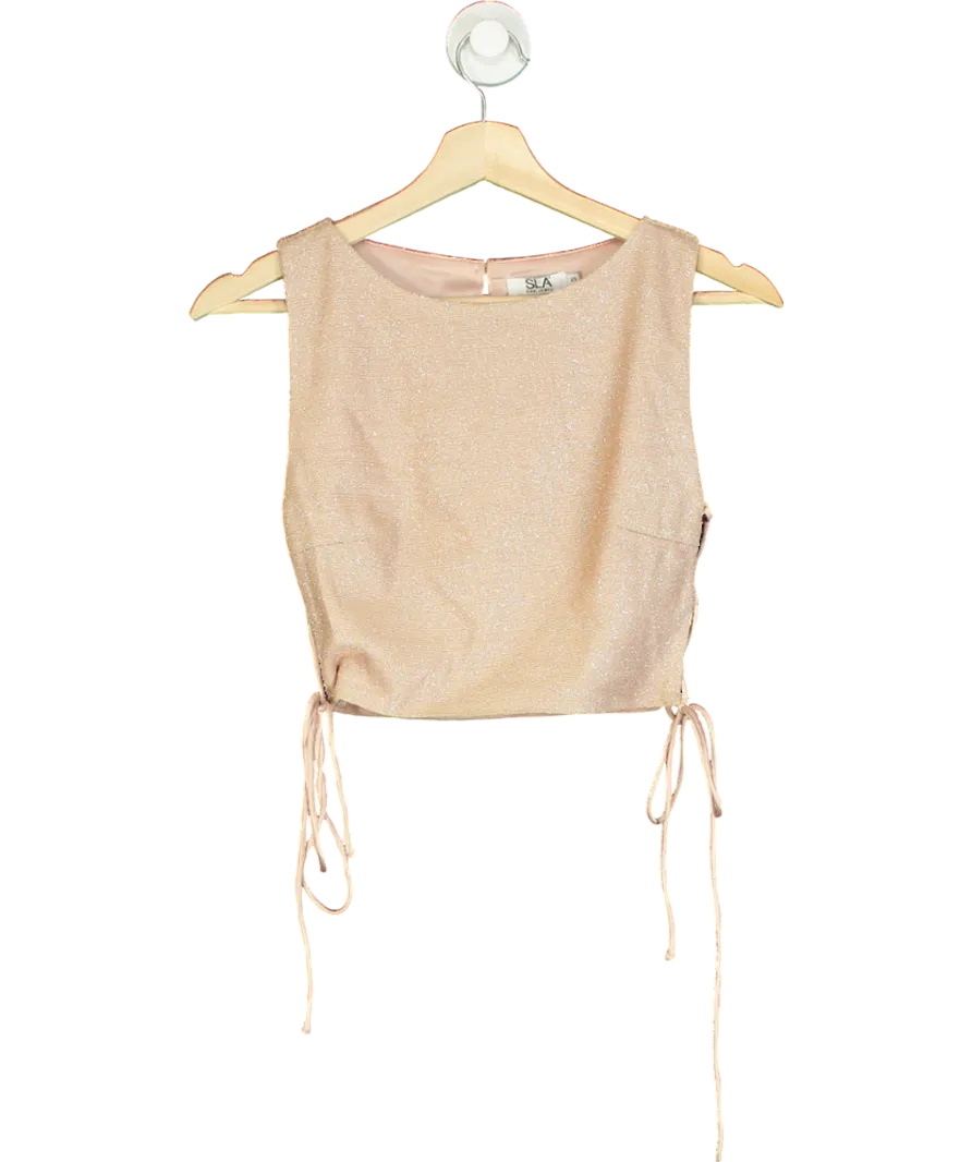 SLA the label Pink Lou Lace Side Top UK S