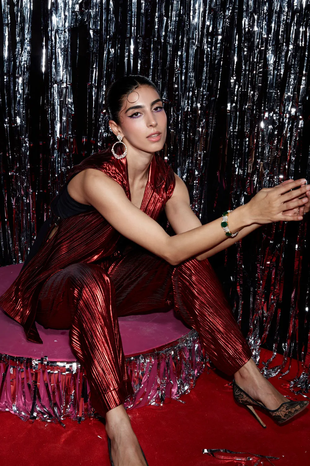Sparkling Night Sequin Vest Co-Ord Set