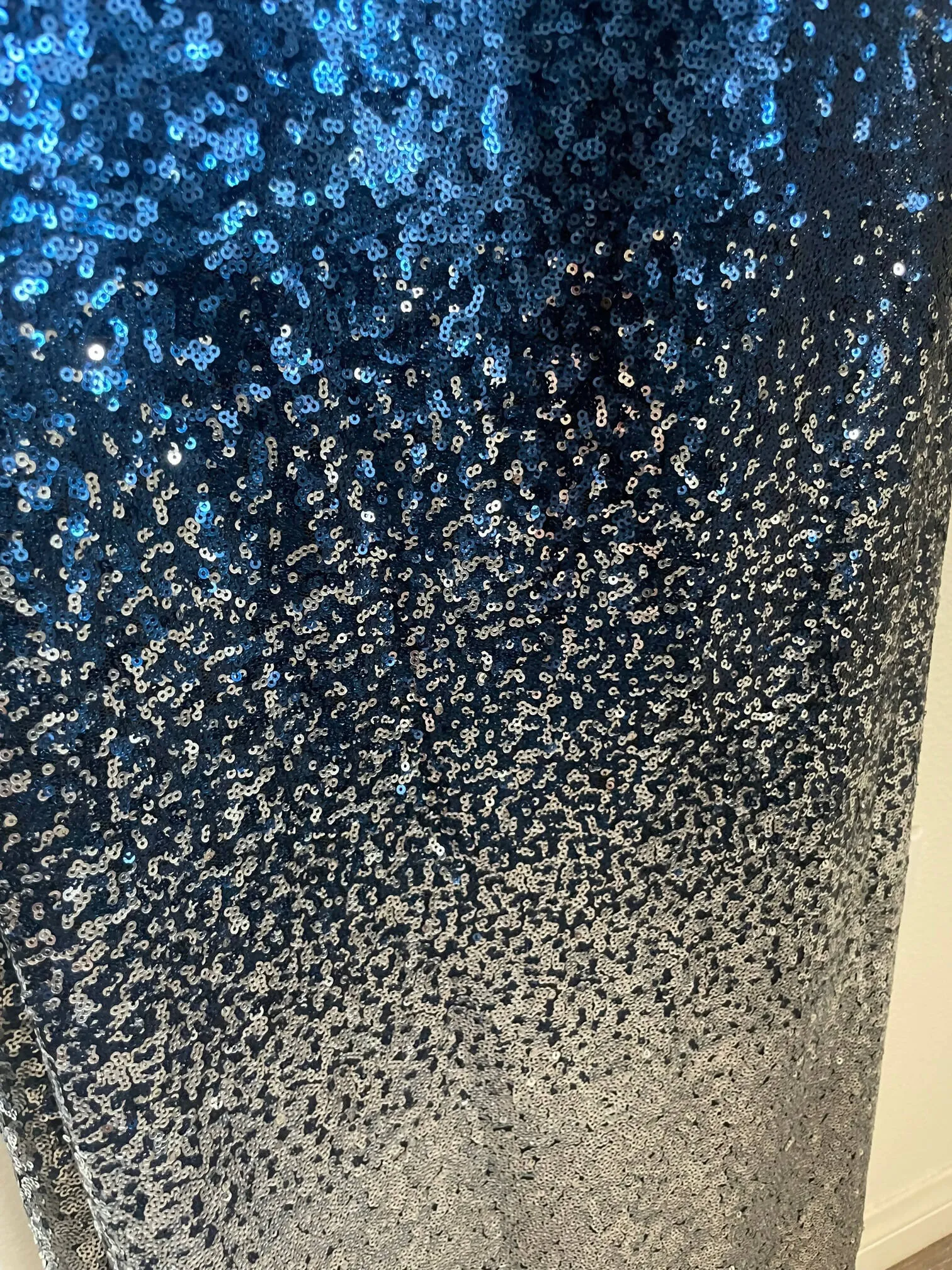 Sparkly bedazzled One shoulder maxi dress