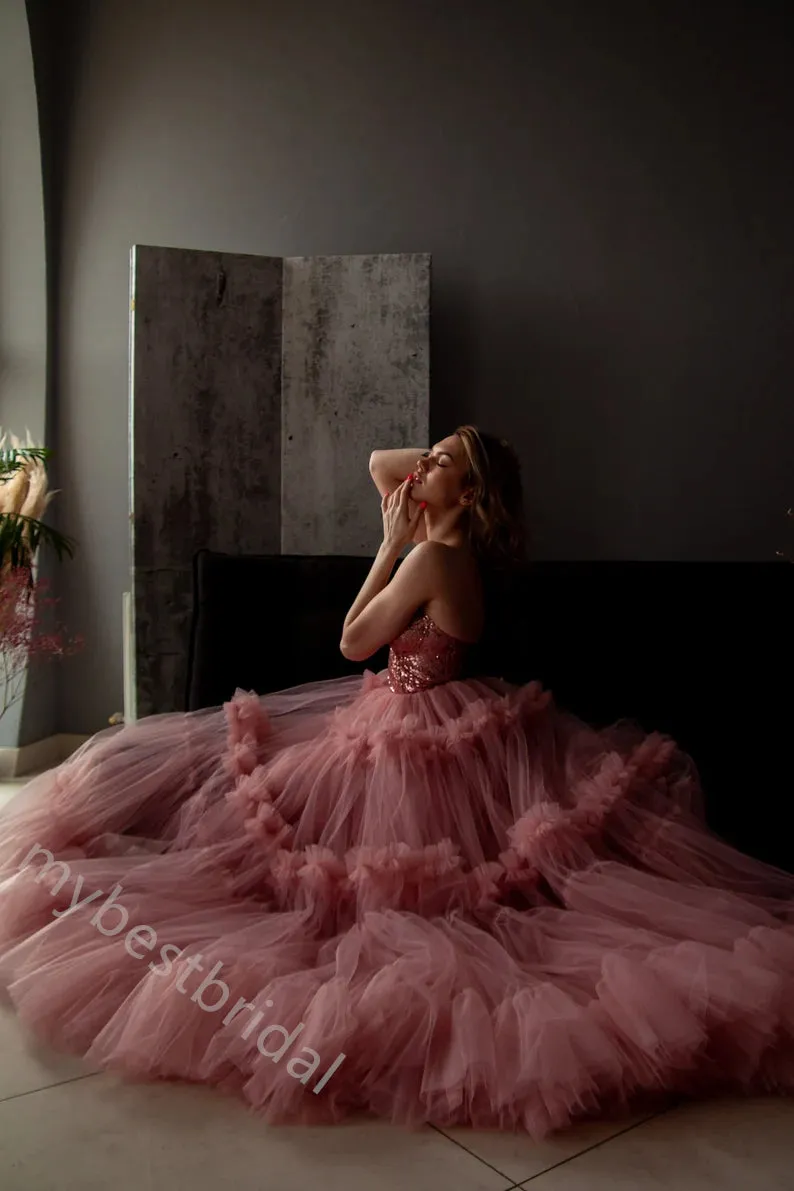 Sparkly Sweetheart Sleeveless A-line Floor Length Prom Dress,PDS11584