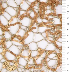 Spider Web Design Guipure Sequin Decorated Fabric
