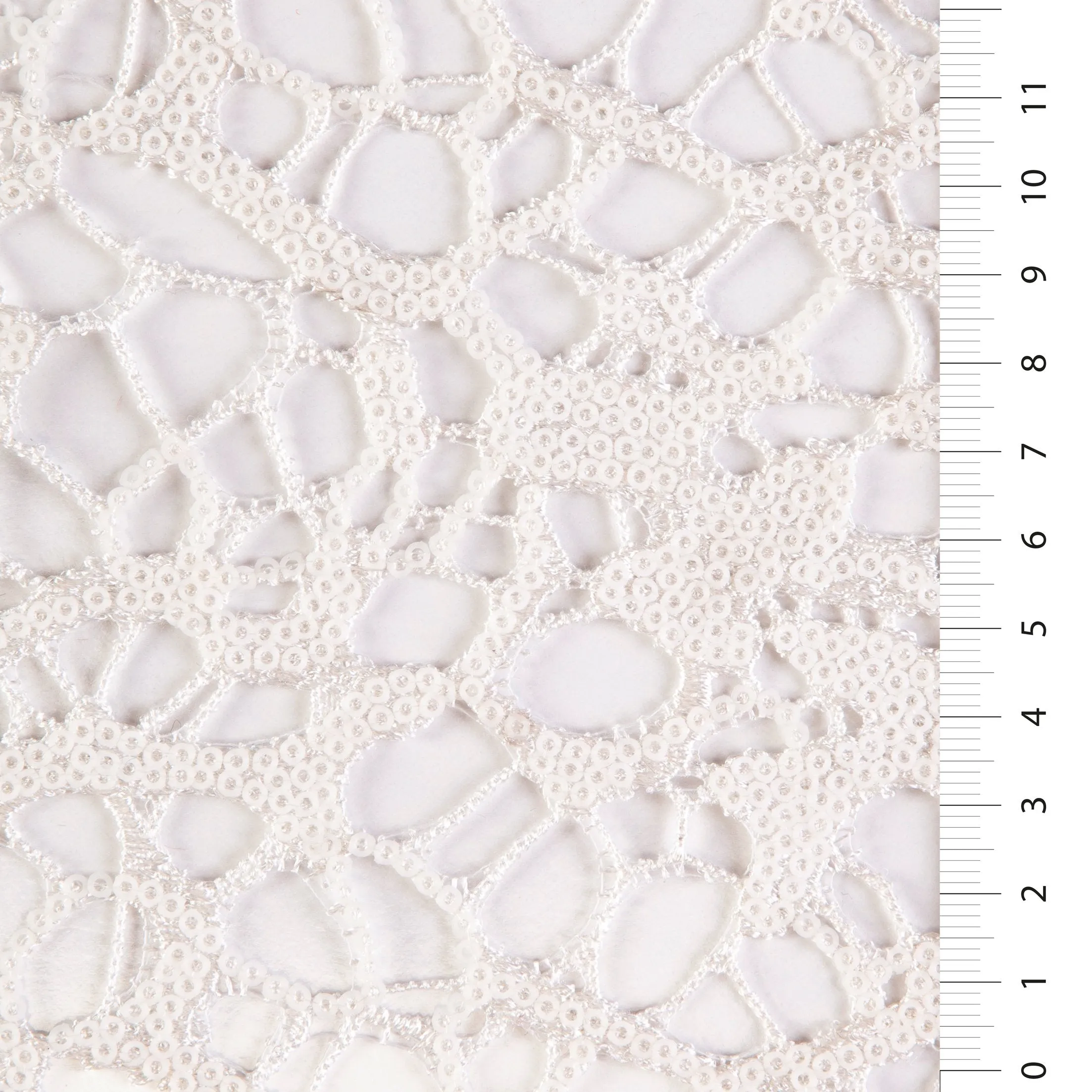 Spider Web Design Guipure Sequin Decorated Fabric