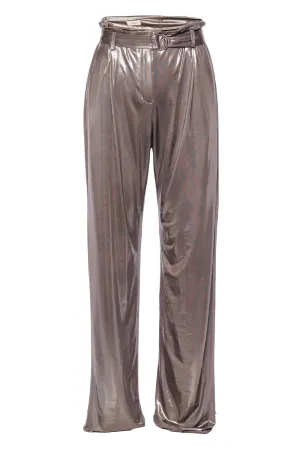 Steel Coated Jersey Belted Pant