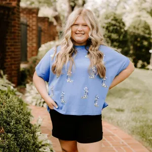 Take On the Night Sequin Cowboy Boot Top