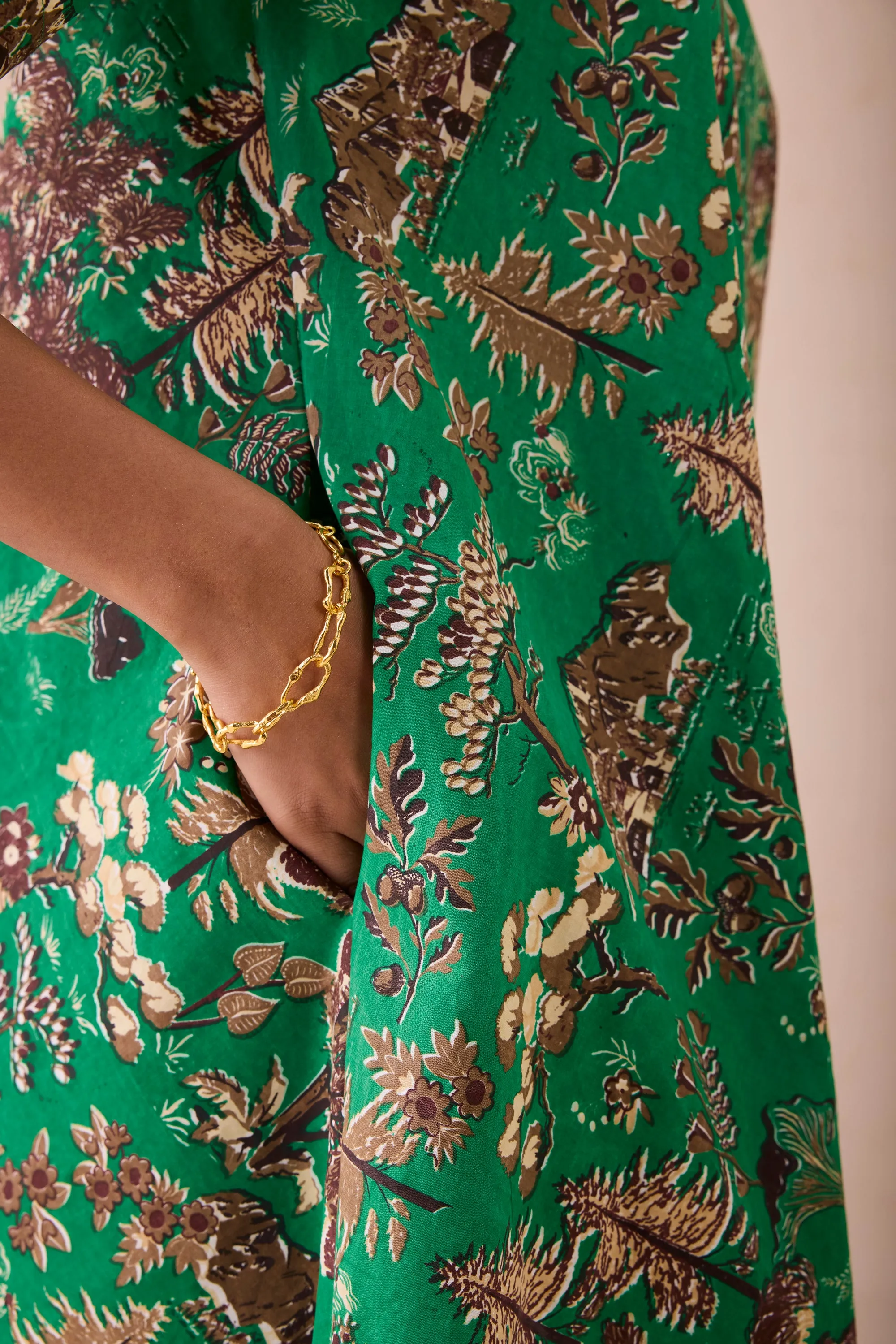 The Harmony Mandarin Collar Organic Cotton Dress