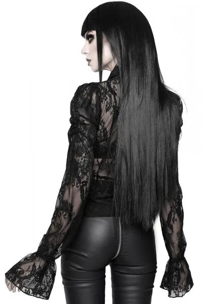 Valentina Lace Shirt - Black -