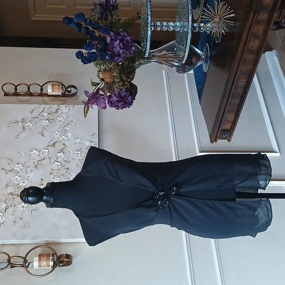 Victoria's Secret Super Sexy Black Halter Embellished Babydoll Slip. Size M