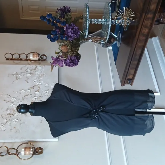 Victoria's Secret Super Sexy Black Halter Embellished Babydoll Slip. Size M