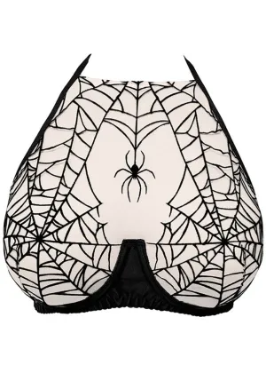 Videnoir Spiderweb Halter BH Nude Black