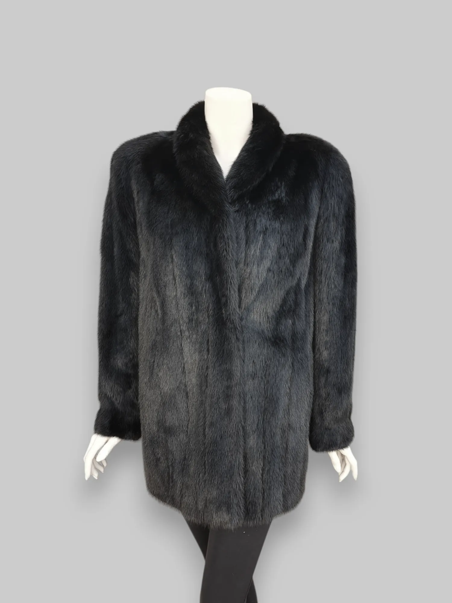 Vintage Black Dyed Mink Jacket -Large