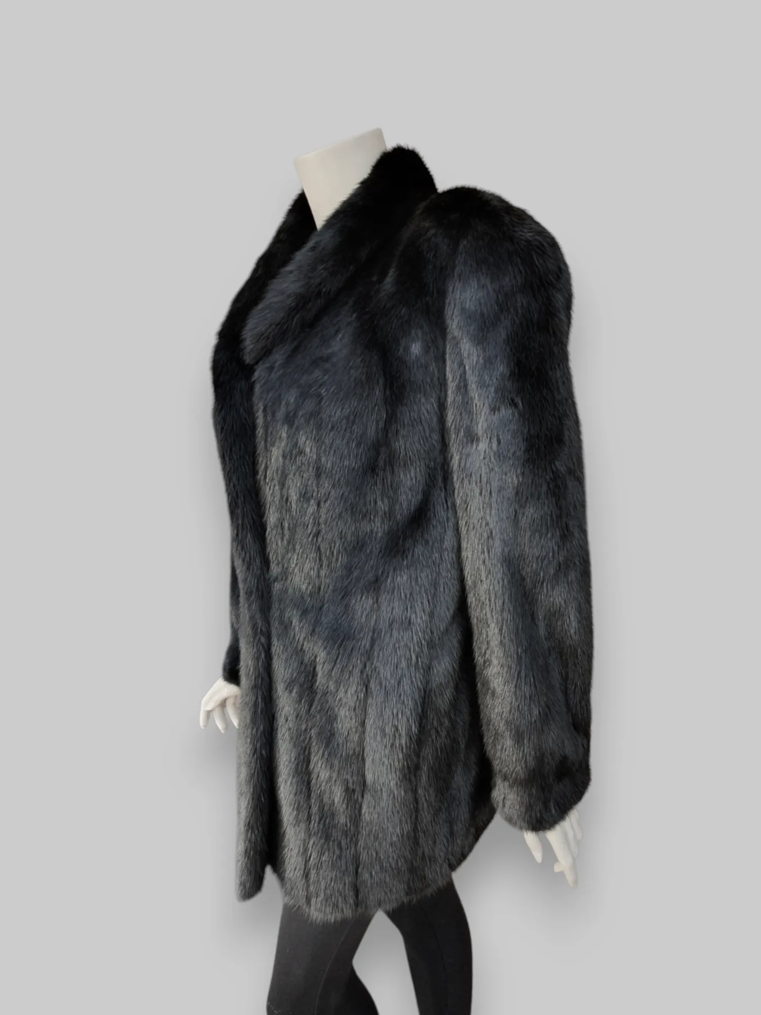 Vintage Black Dyed Mink Jacket -Large