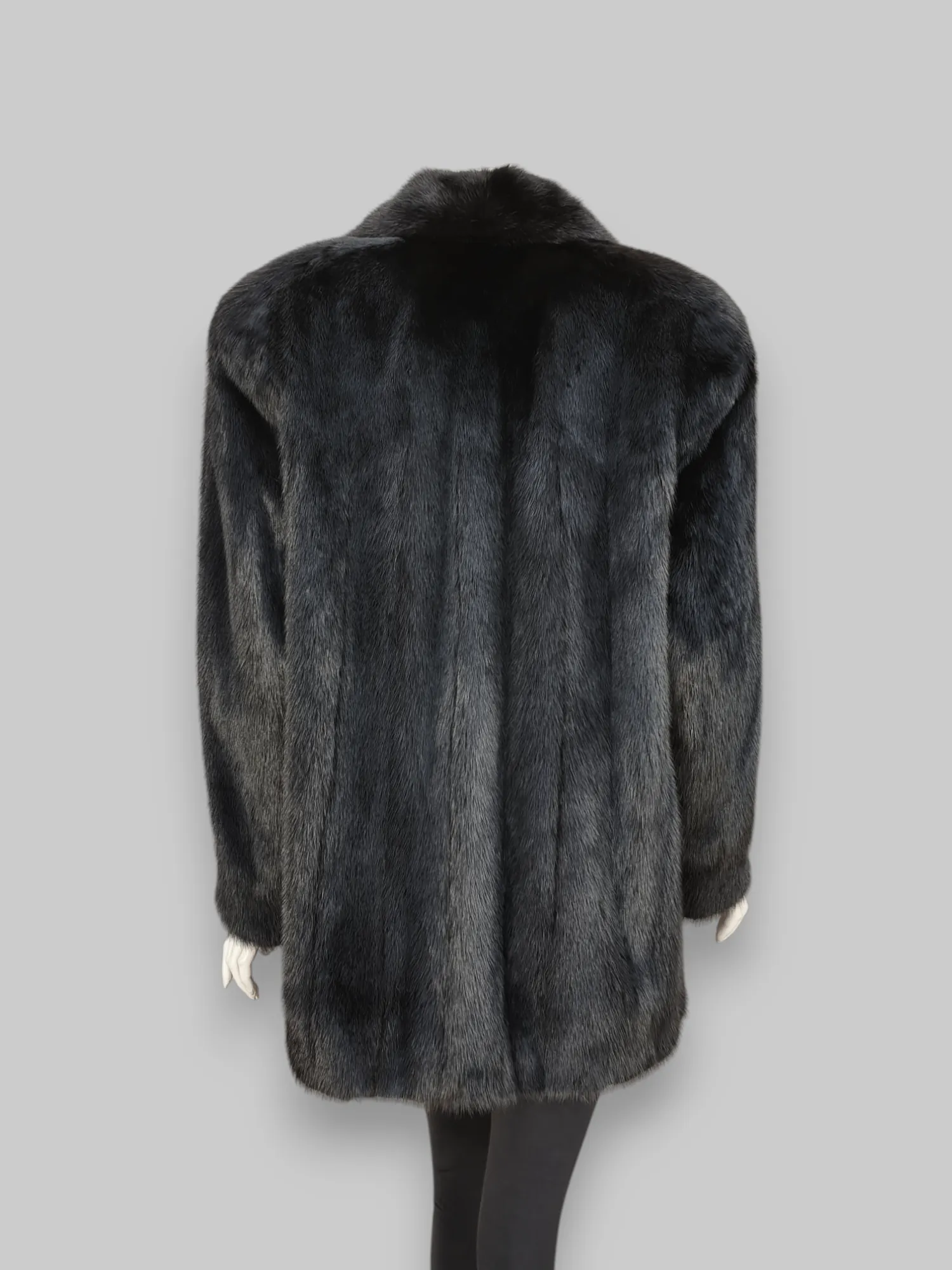Vintage Black Dyed Mink Jacket -Large