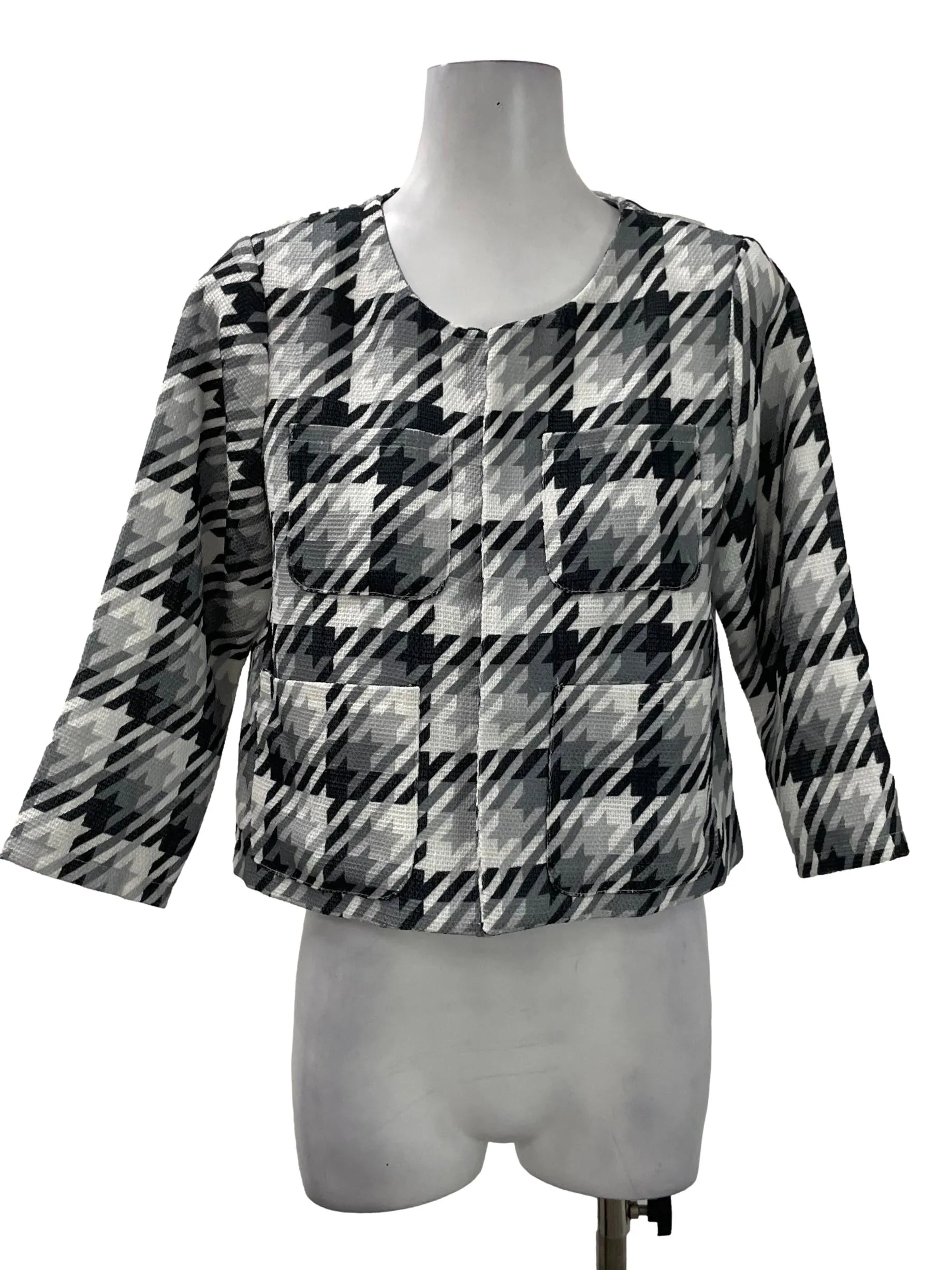 White Houndstooth Jacket