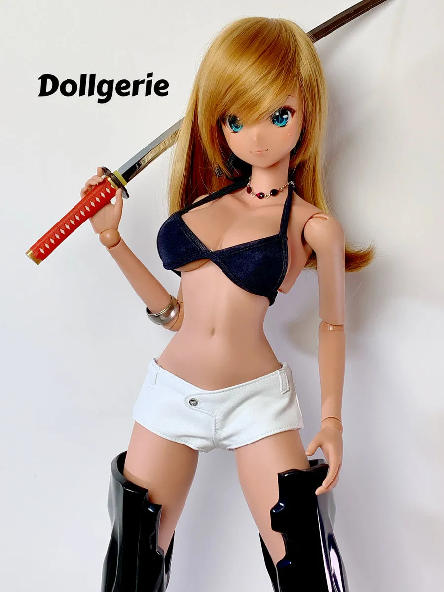 White Low Waist Faux Leather Hotpants for SmartDoll