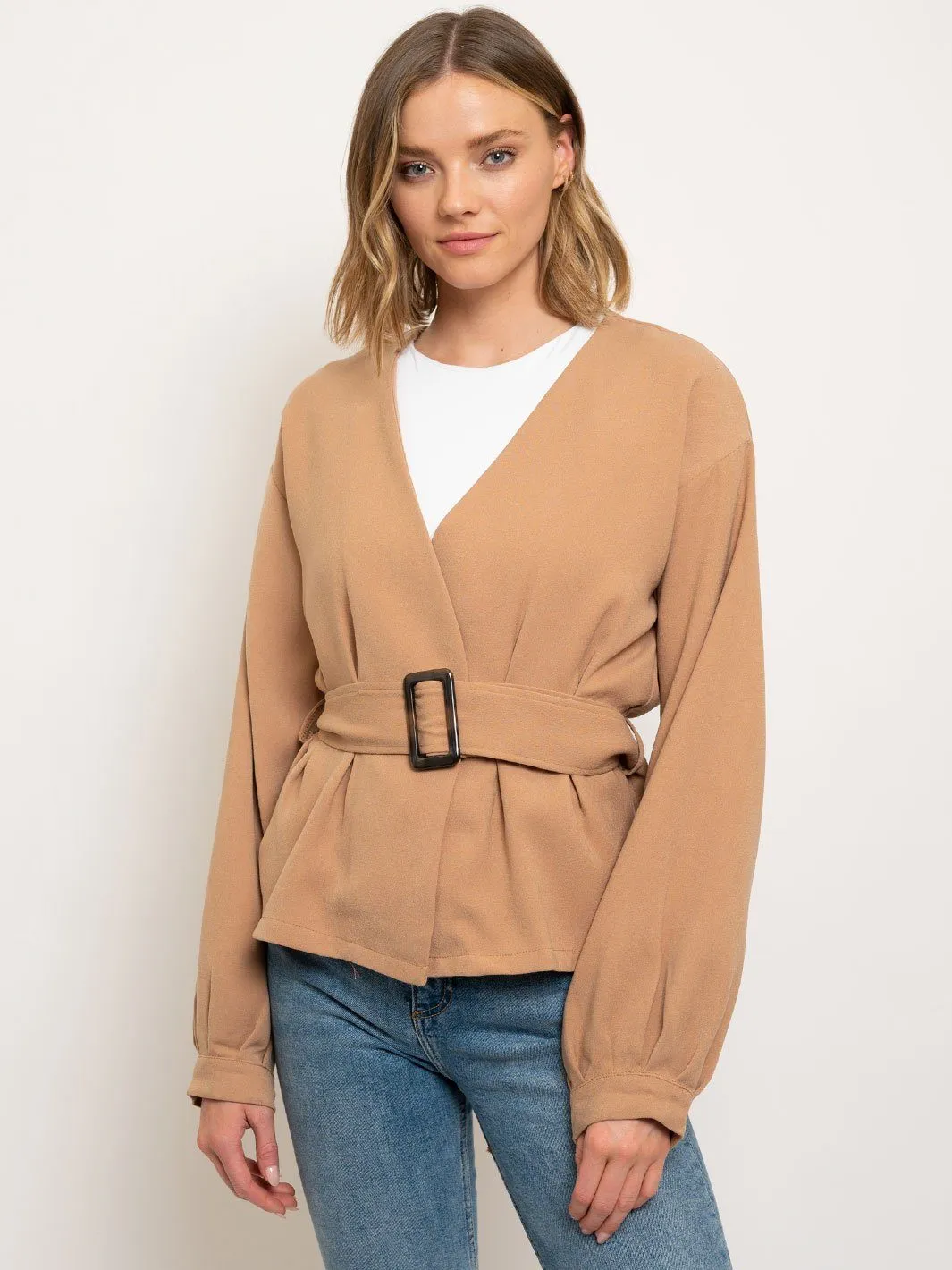 WOMEN'S SNAPS & BELT JACKET