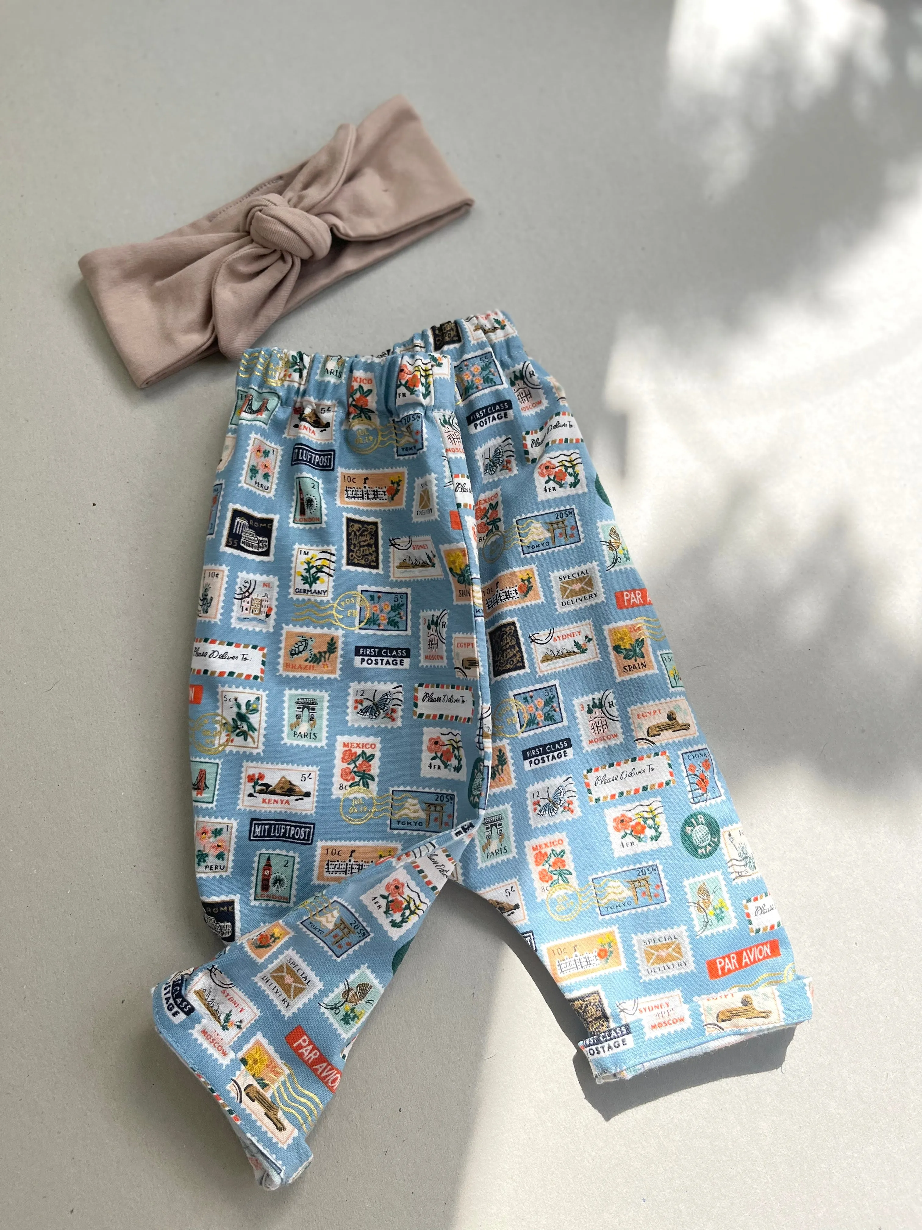 WORLD TRAVELLER HAREM TROUSERS in SKY