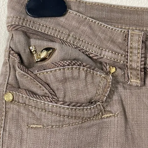 Y2k Apple Bottoms Brown Metallic Jeans Pants McBling 2000s Special Edition 9 10