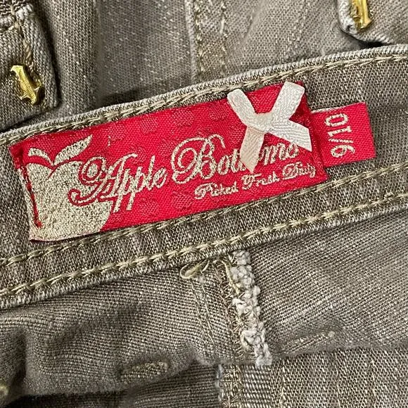 Y2k Apple Bottoms Brown Metallic Jeans Pants McBling 2000s Special Edition 9 10